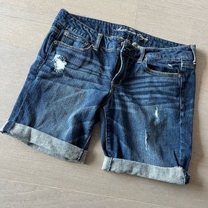 American Eagle Distressed Denim Shorts Size 12
